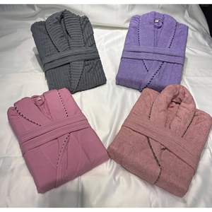 เสื้อคลุมอาบน้ำผ้าฝ้าย100% แห้งเร็วหลากสีทำจากไก่งวง - Product Image 5