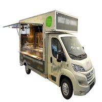 Dernière conception de camionnette à café vendant dans la rue Chariot de restauration Burgers Frites Bus de crème glacée Camion de nourriture mobile