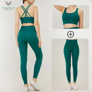 2 uds., diseño 2024, ropa de gimnasio para mujer, conjunto de Yoga de alta elasticidad sin costuras, pantalones cortos ligeros y cómodos con cintura acanalada de talla grande - Product Image 3