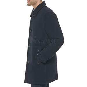 Veste en laine à bas prix de haute qualité avec logo personnalisé imprimé pour hommes Vestes en laine personnalisées grande taille - Product Image 2