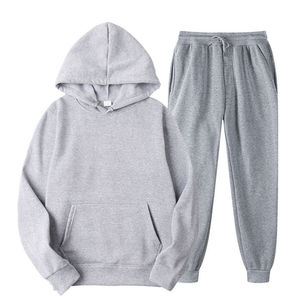 Ropa deportiva Conjunto de 2 piezas Sudaderas con capucha y joggers para mujer Pantalones de manga larga Chándal en blanco Sudadera Chándal - Product Image 4