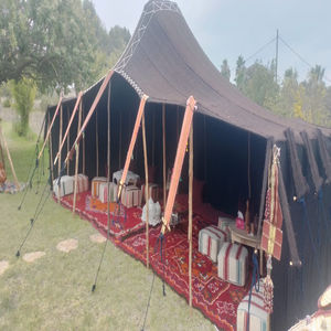 Tentes en poils de chèvre du Sahara, abris nomades traditionnels du désert, adaptés au climat, à la culture et à la vie durable en Afrique du Nord - Product Image 4