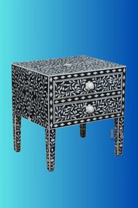 Incrustation d'os utilisant des meubles Design moderne Armoire à incrustation d'os véritable avec 7 tiroirs pour armoire à incrustation d'os de salon par gm impex - Product Image 4