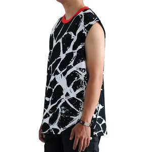 Débardeur personnalisé OEM pour hommes, chemise d'été sans manches en polyester, vêtements de sport respirants avec impression par sublimation, style décontracté - Product Image 4