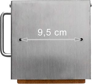 Rouleau monté en bambou et acier inoxydable Porte papier toilette mural pour salle de bain Marron naturel 2.5x14.5x13.5 cm - Product Image 4