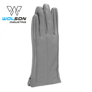 Professionnel de haute qualité quotidien pour les femmes couleur noire hiver gants en cuir véritable/véritable cuir femmes robe gants unisexe. - Product Image 2