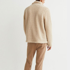 Best <b>Men</b> <b>Sherpa</b> <b>Jackets</b> for Winter Street Wear Oversize Trendy Outfit with Stand Collar Plain Color Branded Design - Product Image 3