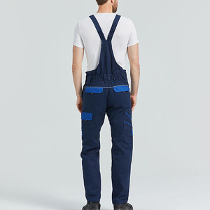 High Quality Customizable <b>Men's</b> <b>Dungaree</b> Workwear Casual Fashionable Denim Polyester Coverall Custom Uniform - Product Image 6