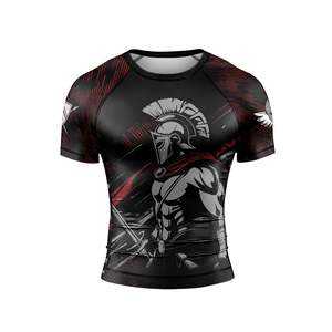 Rashguard d'entraînement MMA à manches longues, tissu extensible respirant, logo personnalisé, haut de grappling pour arts martiaux - Product Image 5