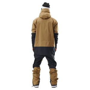 Men's Solid Color Polyester Waterproof Ski & Snowboard Jacket Hooded Zip <b>Snowsuit</b> for Winter Sports - Product Image 3