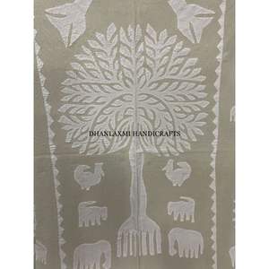 Couette en coton indien Vente en gros Couette en tissu de travail avec appliques faites à la main Quilts Vintage Queen Size Home Bed Cover Spread Sheet - Product Image 3