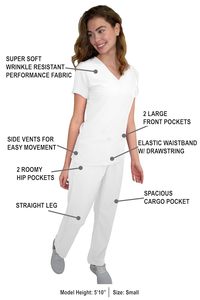 Moda Hospital Scrub trajes algodón médico Scrubs uniformes conjuntos personalizados Jogger venta al por mayor enfermería médico Unisex desgaste - Product Image 5