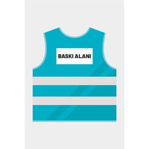Gilet de sécurité réfléchissant bleu pour sports de plein air - Product Image 2
