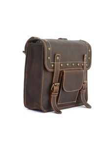 Sacoches de vélo personnalisées unisexe marron en cuir véritable vintage tendance Ensemble 2 sacs de selle de moto Logo personnalisé Duffle Sport - Product Image 2