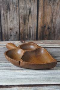 人気エコフレンドリーチーク材サービングトレイキッチン用品食器食器皿手作りのお土産木道具タイ - Product Image 2