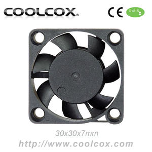 CoolCox 30x30x7mm Brushless DC ventilatore assiale Mini elettrico per Laptop Chipset ventola di raffreddamento OEM rilevatore di Smog 5V/12V/24V fonte di alimentazione - Product Image 1