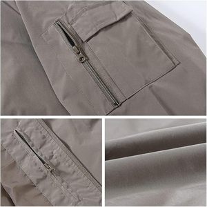 แจ็คเก็ตบอมเบอร์น้ำหนักเบาสำหรับผู้ชายเสื้อแจ็คเก็ตแทสแลนพร้อมกระดุมข้อมือและกระเป๋ามีซิป - Product Image 5