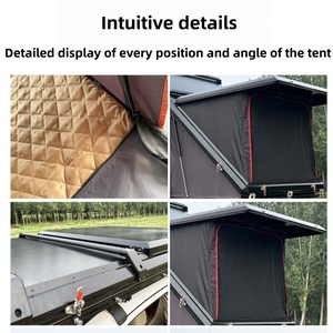 Tente de toit rigide en aluminium à ouverture automatique, en tissu Oxford imperméable quatre saisons, personnalisable, double couche, protection UV50+, à prix abordable - Product Image 4