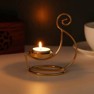 Portavelas de metal asequible, perfecto para casas modernas, interiores de banquetes, restaurantes, hoteles, decoración - Product Image 1