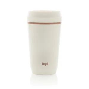 Gobelets en acier inoxydable durables 360 Topl avec bouchon en plastique, gadgets écologiques - Product Image 2