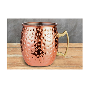 Meilleur Design Antique Personnalisé Pur Cuivre Moscou Mule Tasse Solide Martelé Forme Ronde Voyage Mule Tasses Fabriquées en Inde - Product Image 6