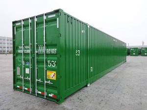 Green 53 Foot High Cube <b>Shipping</b> Container Dry Container Steel Export Storage <b>Box</b> for Freight Transport - Product Image 1