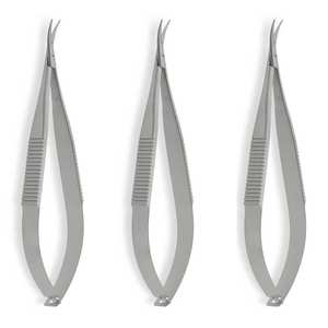 Micro-ciseaux avec manche plat, longueur de lame standard 7 mm, micro-ciseaux standard en acier inoxydable 157 mm, Pakistan - Product Image 1