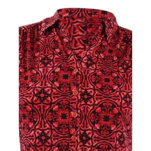 Maglietta Polo da Donna Charter Club con Maniche 3/4, Stampa e Logo, Traspirante in Maglia di Spandex, Taglia X-Large, Rossa - Product Image 3