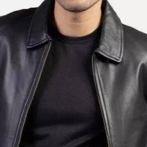 Veste de motard slim fit en cuir véritable et toile enduite pour homme, OEM, hiver, imperméable, coupe-vent, respirante, MS-LJ-091 - Product Image 6