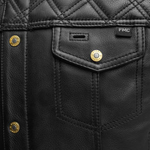 2025 chalecos de cuero de alta calidad transpirable personalizado buena calidad alta calidad diseño superior cuero hombres chaleco - Product Image 2