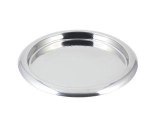 Bandeja de servicio de metal de forma rectangular con agarre de perno de cristal Bandeja de pétalos brillantes con borde adornado para hoteles y restaurantes - Product Image 5