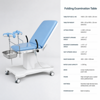 Table d'examen gynécologique électrique avec réglage de la hauteur et du dossier pour hôpital et clinique