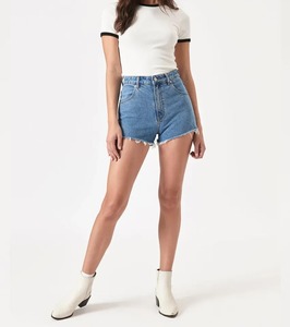Wholesale Price New Arrivals 2025 Women Clothing Stretchy Slim Fit <b>Shorts</b> Cotton High Waist Denim <b>Shorts</b> for Women Denim <b>Shorts</b> - Product Image 3