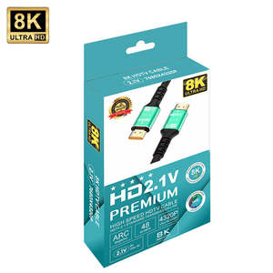Câble HDMI 2.1 haute vitesse 2M 8K, 48 Gbps, 8K 60 Hz, 4K 120 Hz, prise en charge 3D - Product Image 2