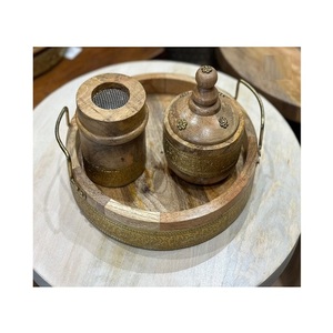 Ensemble de 2 brûleurs Mabkhar de taille et de forme personnalisées Brûleur Mabkhar en bois design pour fournisseur de gros - Product Image 4