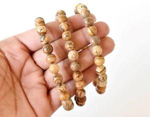 Hot Selling <b>Healing</b> Brown Color Picture Jasper 8mm Natural Crystal Round Beaded <b>Bracelet</b> for Meditation Jewelry - Product Image 3