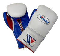Gants de boxe professionnels GYMSTERO en cuir véritable lacés, personnalisables, de haute qualité, 16 oz, pour entraînement et arts martiaux