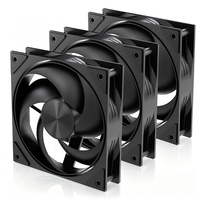 Ventilateur de boîtier PC XINMAI 120 mm à haut débit d'air, 88 CFM, 3300 tr/min, 6,4 mm H2O, double roulement à billes, 4 broches, haute performance pour refroidissement informatique