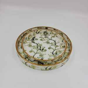 Plateau en bois de qualité supérieure, fait à la main, écologique, naturel et de forme personnalisée, plateau à collation, assiette à salade, plateau à thé, plateau à fruits, vaisselle en bois - Product Image 1