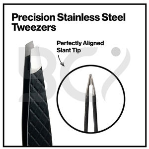 Pinzas para cejas duraderas con punta inclinada de una pieza de Color negro, recién llegado, pinzas para cejas suaves - Product Image 4