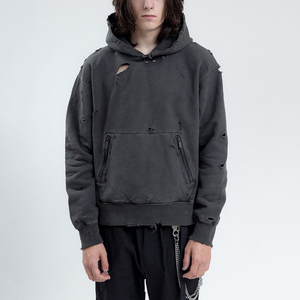 Sweat-shirt à capuche d'hiver pour homme, best-seller, personnalisé, broderie, lourd, effet délavé, patch, lavage à l'acide, 100% coton, uni - Product Image 2