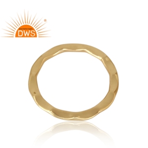 Último diseño, anillo de banda de latón apilable chapado en oro de 18 quilates, joyería fina Demi para mujer, regalo para ella - Product Image 4