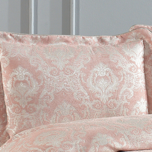 Guzide Safir Salmon Pink 4-Piece Customized Classic Luxury Home <b>Bedspread</b> <b>Set</b> 100% Chenille Organic Woven Striped Washable Ant - Product Image 2