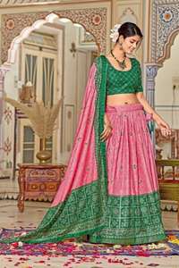 Mercado mayorista Lehenga Choli indio y paquistaní de seda Maya Tussar en India - Product Image 4