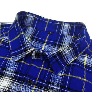 Camisa de Franela de Algodón con Cuello Alto, Diseño Personalizado OEM, Tejido Suave en Contraste, Bolsillos, Mangas Largas, Estilo Vintage para Hombre, Transpirable, Otoño - Product Image 5