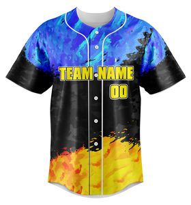 Maillot de baseball durable pour équipes, respirant, haute performance, pour hommes, grandes tailles, avec propriétés antibactériennes et évacuant l'humidité - Product Image 1