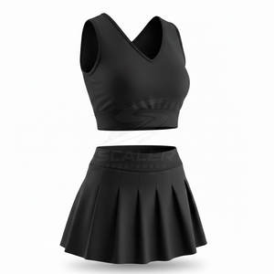 Tenue de cheerleading pour jeunes et adultes avec haut, jupe et short, légère et confortable, idéale pour l'entraînement et les événements - Product Image 2
