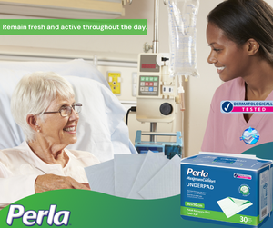 Couches jetables Perla 60x90 60x60 - Haute absorption - Surface sèche - Matériau film PE - Qualité hospitalière - Mélange FCL d'usine - Product Image 5