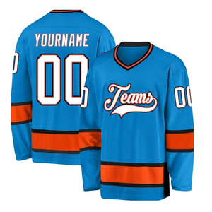 Ropa deportiva de entrenamiento de manga larga de secado rápido al mejor precio con camiseta de hockey sobre hielo con logotipo de impresión por sublimación de equipo personalizable para hombres - Product Image 3