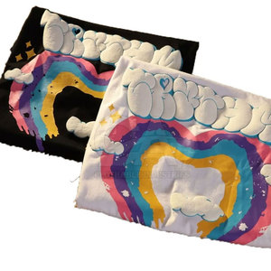 Camiseta ajustada con estampado de soplo de tela cómoda de fabricante de Pakistán, Camiseta con estampado de soplo de Color liso de estilo personalizado - Product Image 4